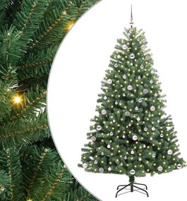 vidaXL Műanyag Hajtogatós Karácsonyfa Zöld 240 cm PVC és fém