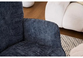 Hintaszék, relaxációs szék kordbársony kárpitozással, sötét szürke