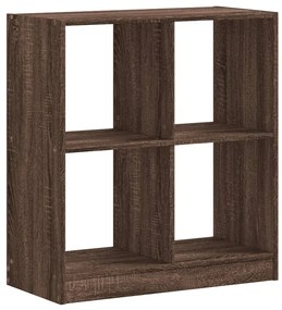 barna tölgyszínű szerelt fa könyvespolc 68,5 x 32 x 75 cm