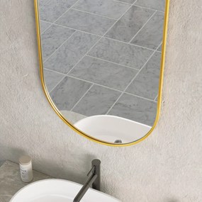 Erga Oval, ovális tükör 50x100cm, arany keret, ERG-V01-OVAL-5010-GD