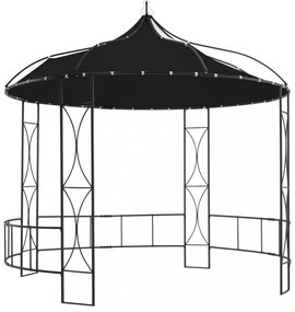 antracitszürke kerek pavilon 300 x 290 cm