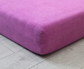Gumis frottír lepedő Amarant 23 90x200 vastag lengyel puha rózsaszín