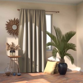 Szürkésbarna sötétítő termo függöny 140x270 cm Pleat – Restilo