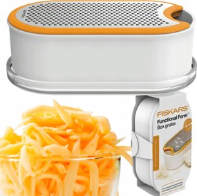 Sajt Zöldség Reszelő Fiskars Reszelő Tartállyal És Fedővel, Kétoldalas