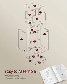 Vékony éjjeliszekrény 2 db-os szett, 2 fiókos, nyitott rekesszel, bézs és fehér színben