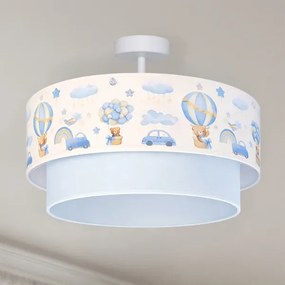 Brilagi-LED Gyermek plafonlámpa BOBO 1xE27/60W/230V átm.40cm krém./kék/maci.