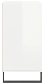 magasfényű fehér szerelt fa tálalószekrény 103,5 x 35 x 70 cm