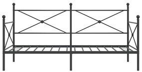 kanapéágy matrac nélkül fekete 107x203 cm acél