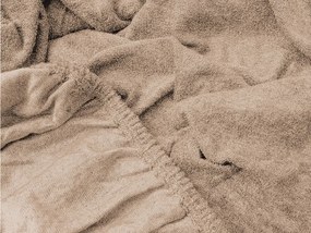 Frottír világosbarna lepedő EXCLUSIVE 180x200 cm
