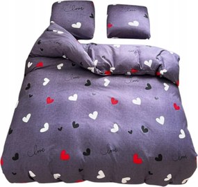 Ágyneműhuzat 160x200 Kétoldalas Pamut Szatén GierekHoff Szett 3 részes Lila