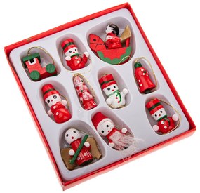 Mix II fa karácsonyi díszek, 10 db-os szett