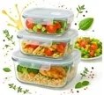 Üveg tároló dobozok Lunch Box 3db 550ml, 1l, 2l Silvercrest