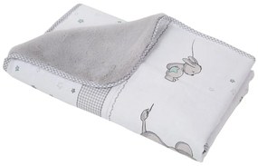 Fehér-szürke mikroplüss gyerek takaró 80x80 cm Sternenzauber – Roba