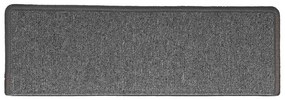30 db sötétszürke lépcsőszőnyeg, téglalap alakú széllel, 65 x 21 x 4 cm