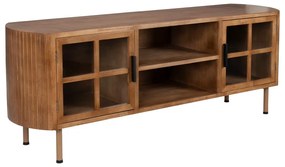 Natúr színű kaucsukfa TV-állvány 150x55x38 cm Yaz – White Label