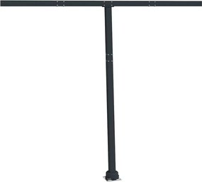 vidaXL antracitszürke vas napellenzőrúdszett 300 x 245 cm