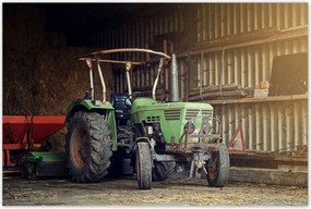 Poszterek 120x80 Traktor egy régi pajtában