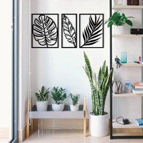 Fém fali dekoráció 80x38 cm Leaf – Wallity