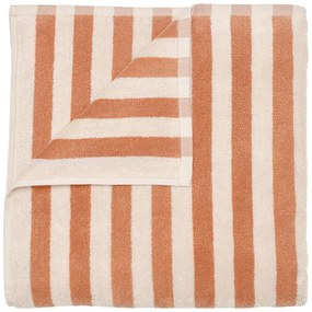 Narancssárga-bézs frottír bio pamut fürdőlepedő 70x140 cm Arto – Blomus