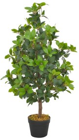 zöld, cserepes műbabérfa 90 cm