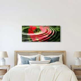 Absztrakt kép - virágok hullámokban (120x50 cm)
