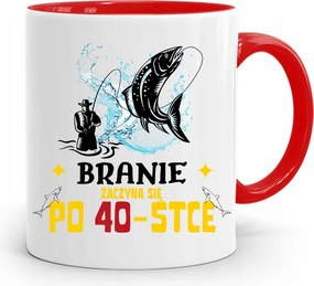 Születésnapra 40 40-es 40-es Piros Ajándék Bögre fényképes nyomtatással