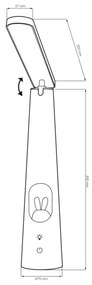 LED Dimmelhető érintős asztali lámpa BUNNY LED/7W/230V 2700/4000/6500K fehér