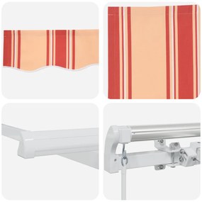 Kézi Behúzható Napellenző Sárga és Narancs 350x250 cm