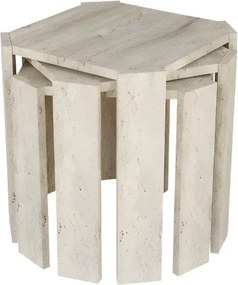 Azra dohányzóasztal, travertin, 38 cm