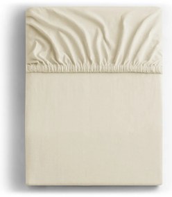 Bézs gumis jersey lepedő 120x200 cm Amber – Restilo