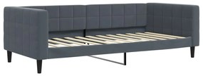 sötétszürke bársony kanapéágy keret 100 x 200 cm