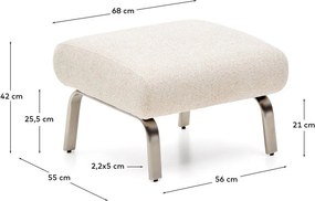 Bézs zsenília lábtartó Amsen – Kave Home