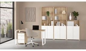 Natúr színű könyvespolc tölgyfa dekorral 80x124 cm Sign – Tvilum