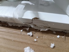 AKCIÓ Fehér étkezőasztal BERGEN 120x80 cm II. osztály