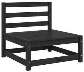 vidaXL tömör akácfa kerti középső kanapé antracitszürke párnákkal