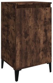 2 db füstös tölgy színű szerelt fa éjjeliszekrény 40x35x70 cm