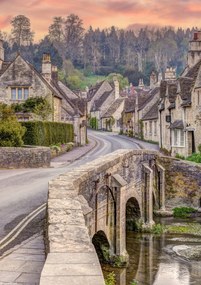 Poszter 21x29,7cm Házak és kőhíd, Assaf Frank