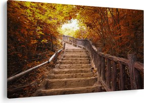 Kép - Lépcsők a természetben ősszel (90x60 cm)