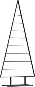 vidaXL Fém karácsonyfa állvánnyal Fekete 210 cm Acél