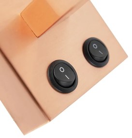 Modern fali lámpa réz fekete bársony árnyékolóval - Brescia