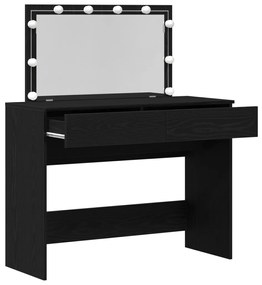 pipereasztal LED világítással Fekete tölgy 100x40x120 cm