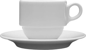 Lubiana Wersal Kávés/Teás Csésze Alátéttel, Fehér, 190 ml, 19,5 cm