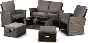 Kerti bútor szett szürke színben – DELGADO