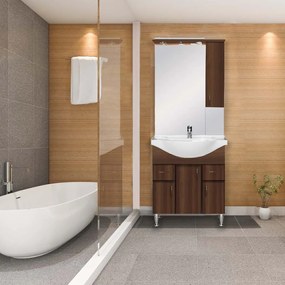 Bianca Plus 75 komplett fürdőszobabútor, aida dió színben, jobbos nyitási irány