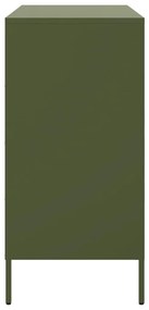 olívazöld acél tálalószekrény 68 x 39 x 79 cm