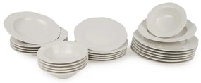24 darabos fehér porcelán étkészlet
