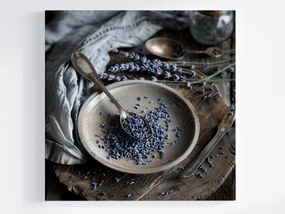 Vászonkép Canvas Herbária Konyha Szárított Levendula Virágok Gyógynövények 80x80