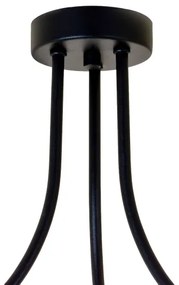 Felületre szerelhető QUEEN mennyezeti csillár 3xE27/15W/230V fekete