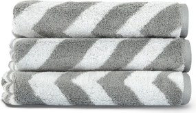 Chevron konyharuha, fehér-szürke, 33×33 cm