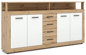 XXL/LUNA Komód Artisan Tölgy/Fehér Színben